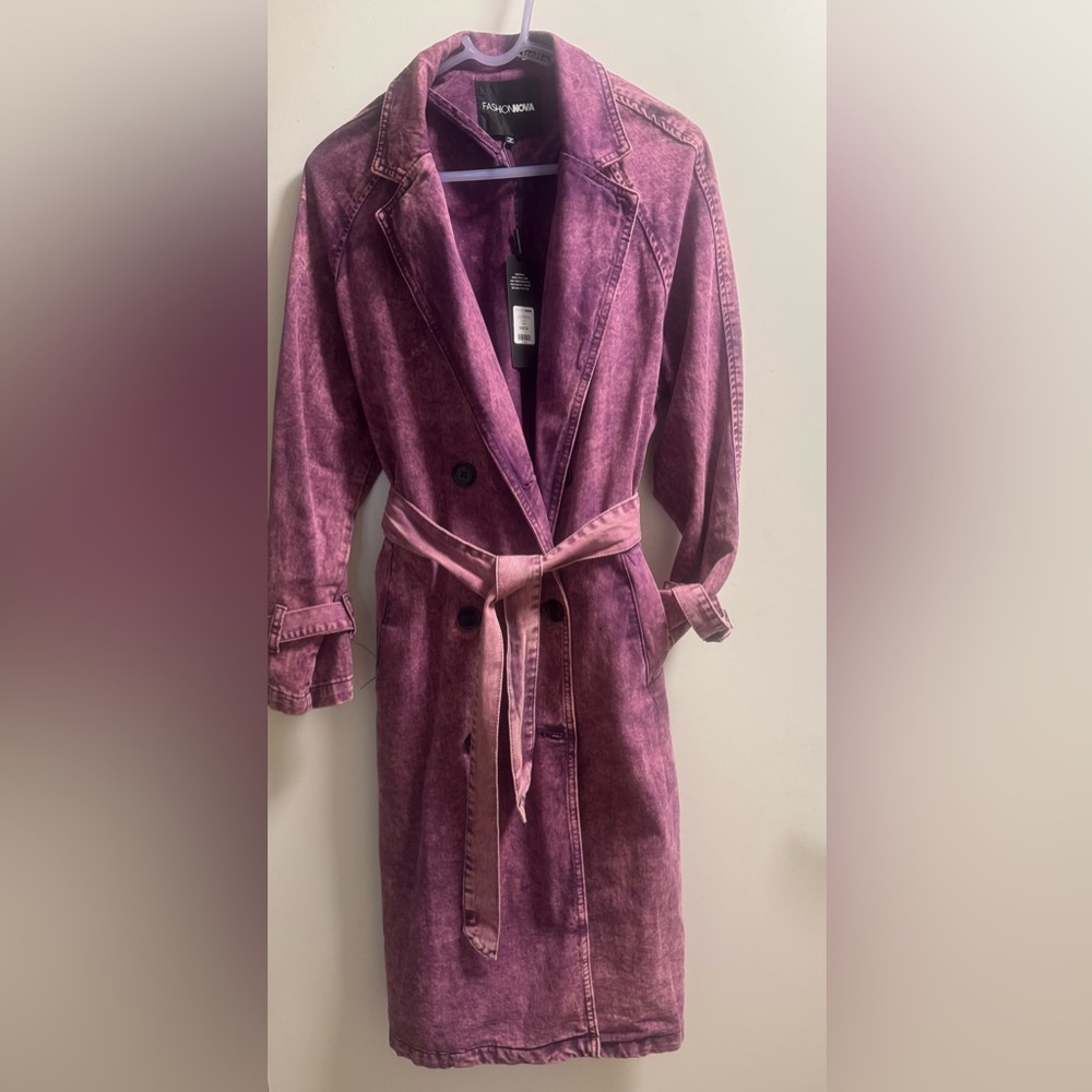Women’s Washed Denim Trench Coat